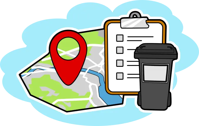 Carte, repère de localisation et règles locales de tri
