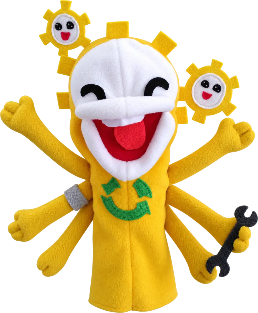 Marionnettes des monstres poubelle